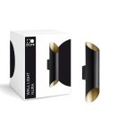 D'Lite Wandleuchte Nura Aluminium Schwarz Up & Down 7W 250lm - 830 Warmweiß | IP44