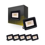 Multipack 6x Bright Choice LED-Scheinwerfer 20W 2000lm 100D - 830 Warmweiß | IP66 - Symmetrisch