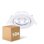 Multipack 10x Noxion LED Schwenkbar Slim Spot Weiß Rund 6W 350lm 60D - 920-930 Dim To Warm | 85mm - IP54 - Dimmbar - Höchste Farbwiedergabe