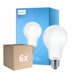 Multipack 6x Philips Corepro LED Glühbirne E27 Birne Matt 17.5W 2452lm - 827 Extra Warmweiß | Ersatz für 150W