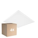 Multipack 4x Ledvance LED Panel Comfort Aluminium Weiß 28W 3640lm - 840 Kaltweiß | 62.5x62.5cm - UGR < 19