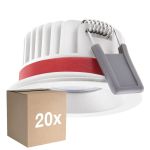 Multipack 20x Ledvance LED-Spot Fire Rated Aluminium Weiß 8W 720lm 36D - 940 Kaltweiß | Ausschnitt 68mm - IP65 - Höchste Farbwiedergabe - Dimmbar
