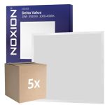 Multipack 5x Noxion LED Panel Delta Value V5 Backlit 28W 3920lm - 830-840 CCT | 60x60cm - UGR <19 - Philips Treiber
