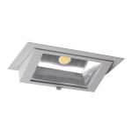 LED Downlight Wallwasher Wally Maxi Grau 46W 6400lm 70x75D - 840 Kaltweiß - 238x145mm