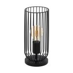 Eglo Tischlampe Roccamena Stahl Schwarz | Geeignet für 1x E27