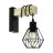 Eglo Wandleuchte Townshend 5 Stahl Holz Schwarz | IP20 - Geeignet für 1x E27 