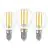 Mehrfachpackung 3x Eglo LED Kugel E14 Fadenlampe Klar 21W 806lm - 827 Extra Warmweiß | Ersatz Für 60W