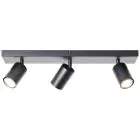 Brilliant Jello Deckenleuchte Metall Matt Schwarz 13.5W 1035lm - 830 Warmweiß | Inkl. 3x GU10