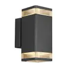 Nordlux Elm Wandleuchte Aluminium Schwarz | IP44 - Geeignet für 2x GU10
