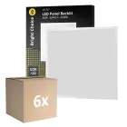 Multipack 6x Bright Choice LED Panel Backlit 36W 3240lm - 840 Kaltweiß | 60x60cm - UGR 