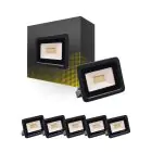 Multipack 6x Bright Choice LED-Scheinwerfer 20W 2000lm 100D - 830 Warmweiß | IP66 - Symmetrisch