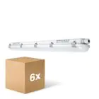 Multipack 6x Ledvance LED Feuchtraumleuchte Feuchtigkeitsdicht Value 40W 4800lm - 840 Kaltweiß | 120cm 