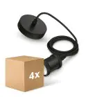 Multipack 4x Philips Cord Vintage E27 Schwarz