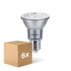 Multipack 6x Philips Master Value LED Glühbirne Reflektor E27 PAR20 6W 500lm 25D - 927 Extra Warmweiß | Höchste Farbwiedergabe - Dimmbar - Ersatz für 50W