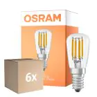 Multipack 6x Osram LED Special E14 Tubular Glühbirne T26 Fadenlampe Klar 2.8W 250lm - 827 Extra Warmweiß | Dimmbar - Ersatz Für 25W