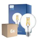 Multipack 6x Philips MASTER Value LED Globe E27 93mm Fadenlampe Klar 5.9W 806lm - 922-927 Extra Warmweiß | Höchste Farbwiedergabe - Dimmbar - Ersatz Für 60W