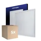 Multipack 5x Noxion LED Panel Ecowhite V4.0 28W 3400lm - 840 Kaltweiß | 62x62cm - UGR 
