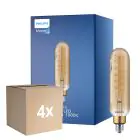 Multipack 4x Philips Classic LED E27 Tubular Fadenlampe Gold 7W 470lm - 820 Extra Warmweiß | Ersatz für 40W