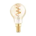 Eglo LED Kugel E14 Fadenlampe Messing 4W 145lm - 820 Extra Warmweiß | Dimmbar - Ersatz Für 15W