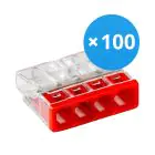 Multipack 100x Wago 2273-204  Verbinder | 4 Draht Verbindung